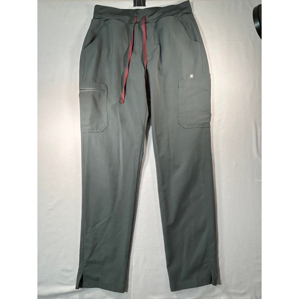 Figs Scrub Pants Women Large Tall Green Excellent Cargo Drawstring W22SW2013T